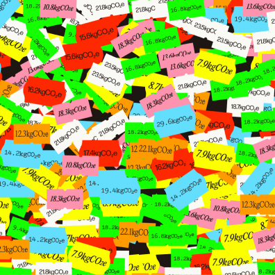 vivid pieces with some text